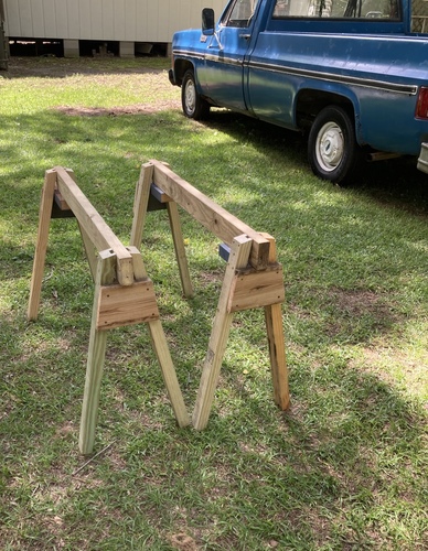 Handmade Wood Saw Horses 