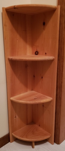 WOODEN CORNER SHELF