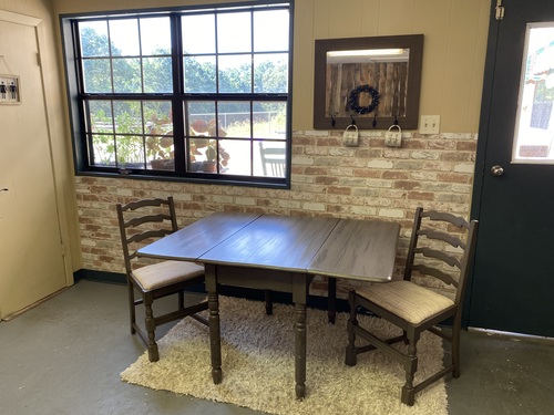 Drop-leaf Table with 2 chairs 