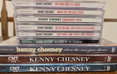 KENNY CHESNEY 3 DVD'S 6 CDS