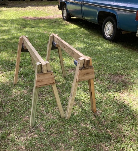 2 New Handmade Wood Saw Horses